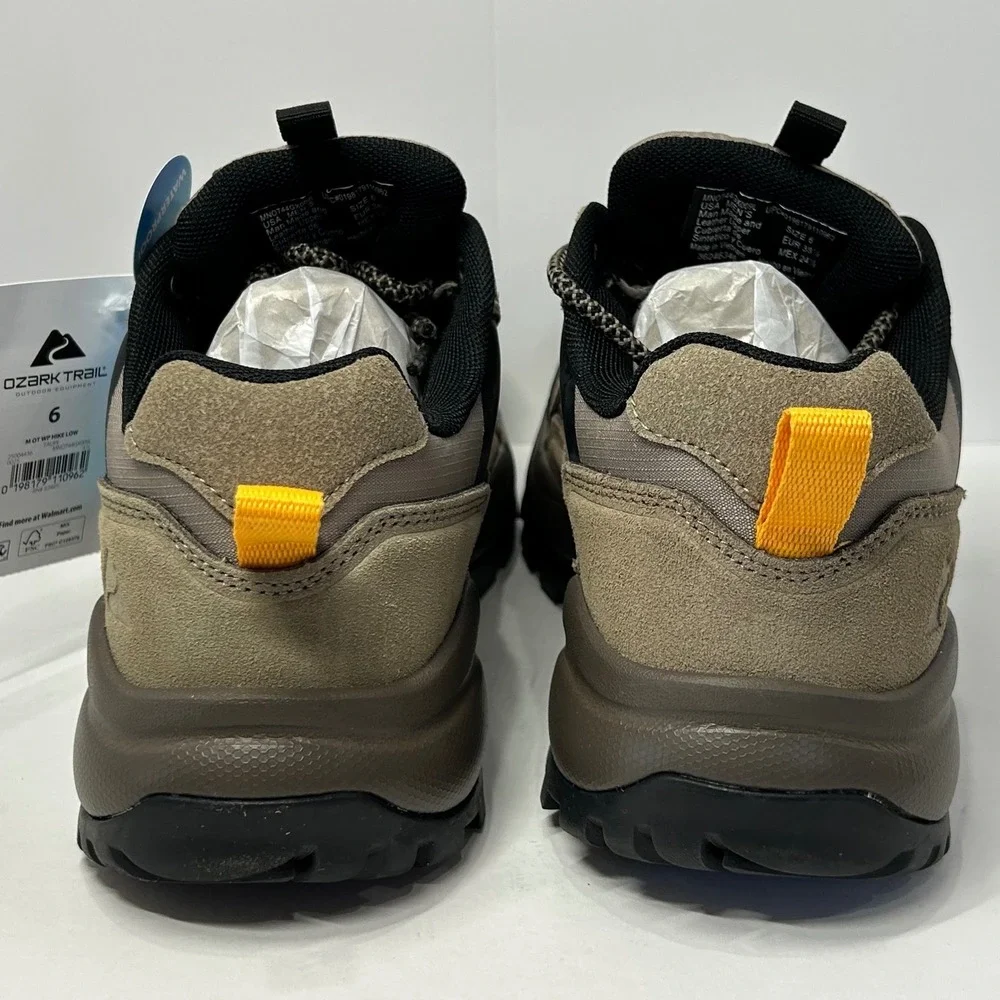 Ozark Trail Waterproof Hiking Shoes Low Top Brown Black‎ Men's Size 6